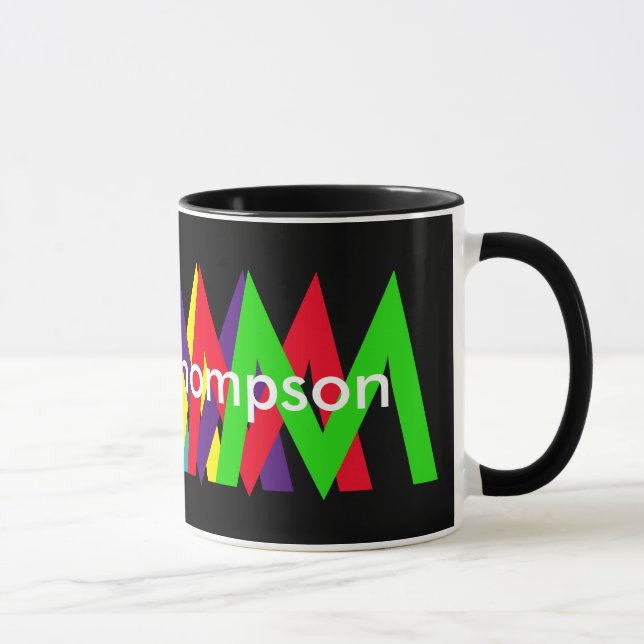 Caneca iniciais de cores personalizadas (Direita)