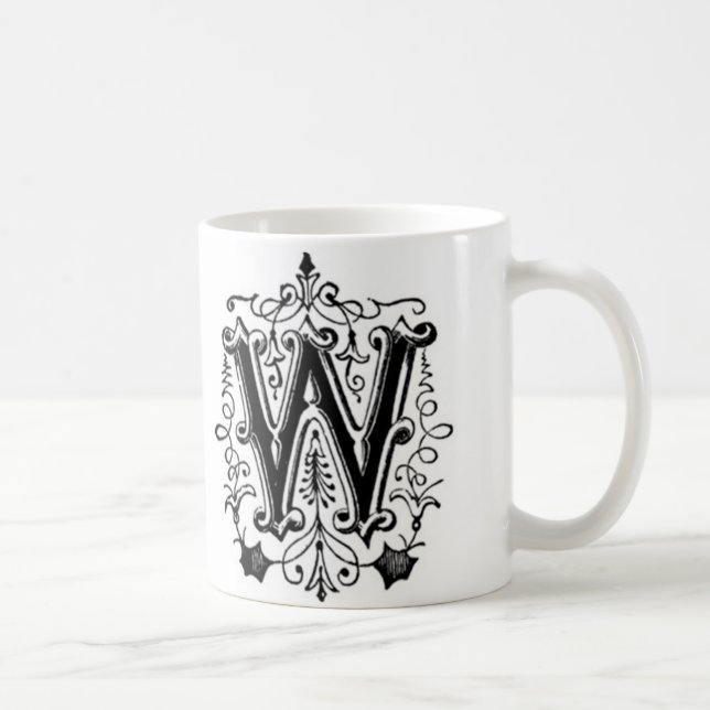 Caneca inicial - letra 'W (Direita)