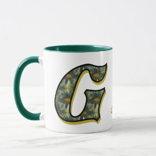 Caneca Inicial Monograma Daisy G Personalizado