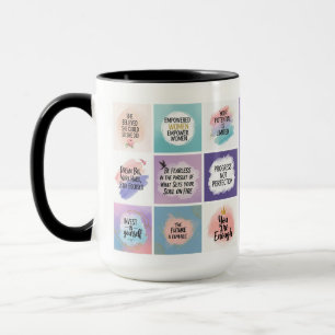 Caneca Iniciar Forte, Manter Positivo - Motivação Diária 