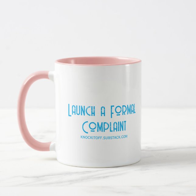 Caneca Iniciar uma Reclamação Formal (Esquerda)