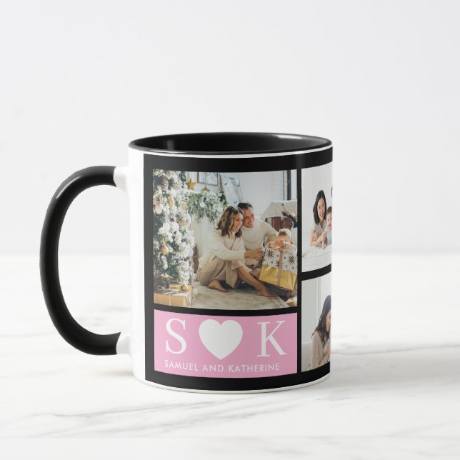 Caneca Initial EDITABLE Sweetheart Photos Valentine's (Esquerda)