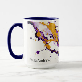Caneca Ink & Gold Dance Fluid Motion Aesthetic