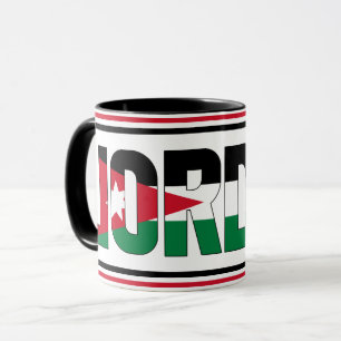 Caneca Inscrição de Flag Jordan Black Red Green