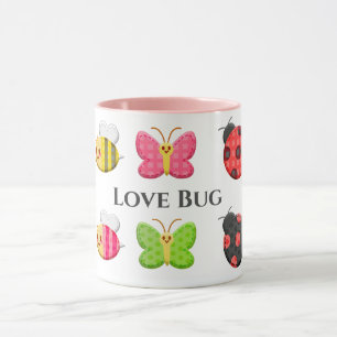 Caneca Inseto de Amor Rosa Bonito