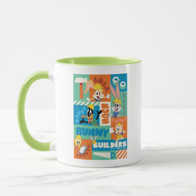 Caneca INSETOS BUNNY BUILDERS™| Padrão de Grade de Caract (Esquerda)