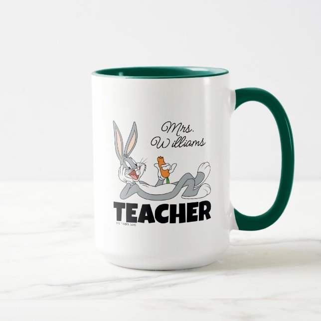 Caneca INSETOS BUNNY™ Deitando Comendo Professor De Cenou (Direita)