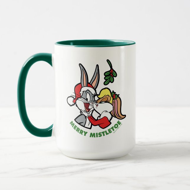 Caneca INSETOS BUNNY™ & Lola "Feliz Mistletoe" (Esquerda)