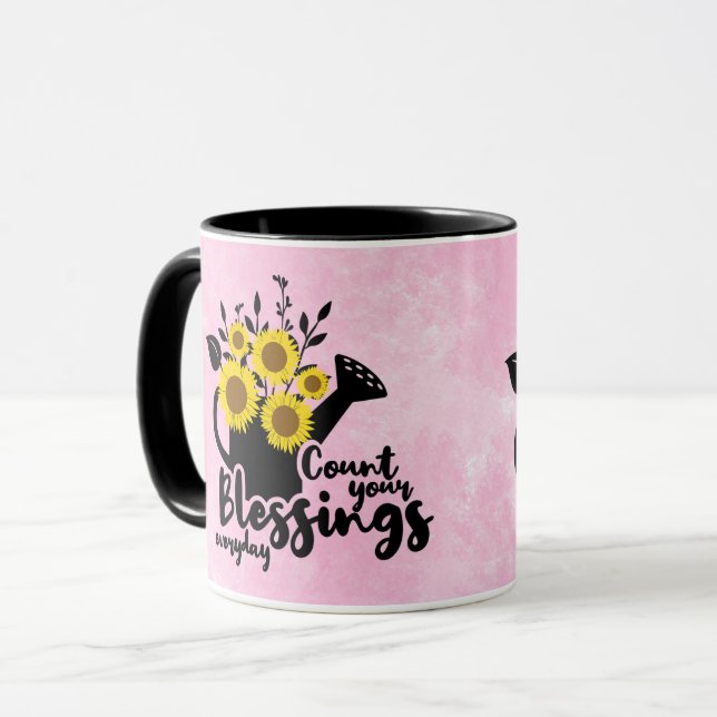 Caneca Inspiração Bela Conte Suas Bençãos (Frente Esquerda)