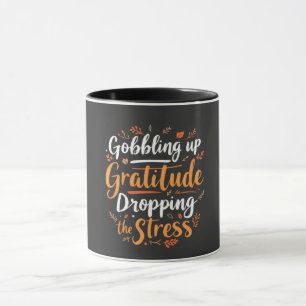Caneca Inspiração de Alivio de Gratidão e stress