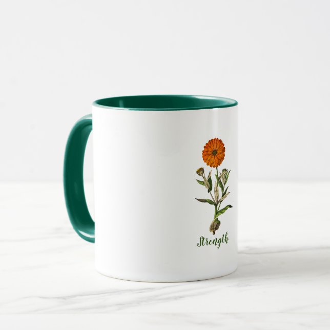 Caneca Inspiração de força Marigold (Frente Esquerda)