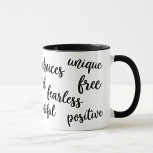 Caneca inspirada da tipografia