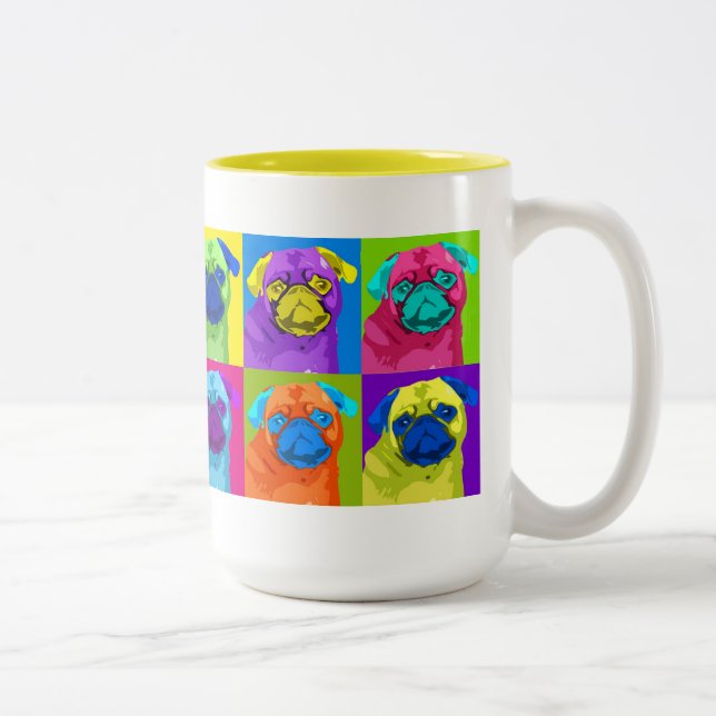 caneca inspirada do Pug (Direita)