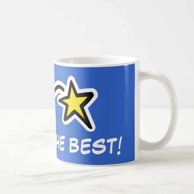 Caneca inspirador com estrela | você é o melhor (Direita)