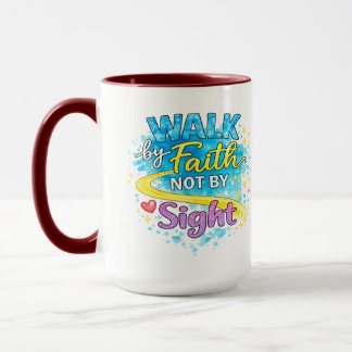 Caneca Inspiradora 'Caminhe pela Fé Não pela Visão