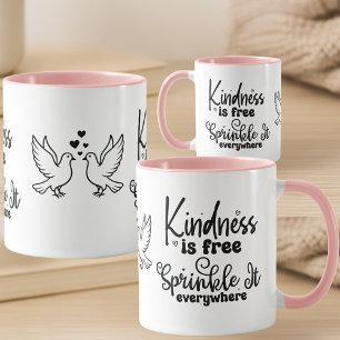 Caneca Inspiradora de Bondade com Pombo da Paz