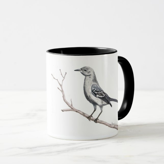 Caneca Inspiradora do Texas Mockingbird (Frente Esquerda)