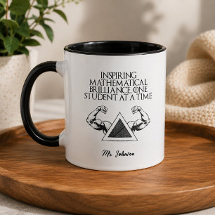 Caneca Inspirando a Brilhantismo Matemático Foco no Aluno
