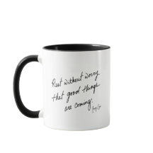 Caneca Inspirational de Coisas Boas Vindas à Mão