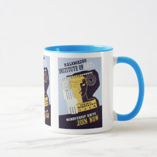 Caneca Instituto das artes - poster de Kalamazoo de WPA -