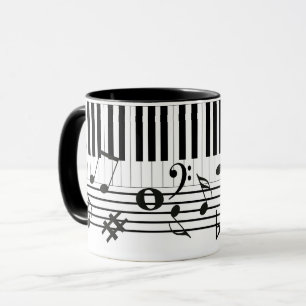 Caneca Instrumentos de Chaves de Piano