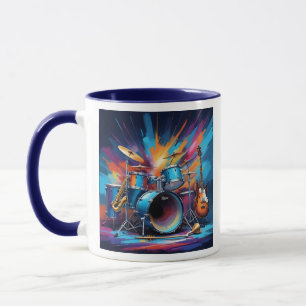Caneca Instrumentos Musicais de Nome Personalizado