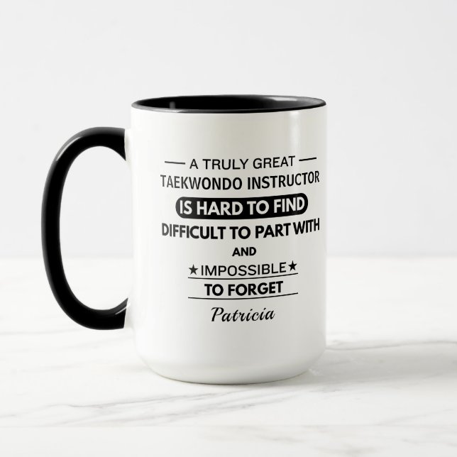 Caneca Instrutor de Taekwondo Personalizado (Esquerda)