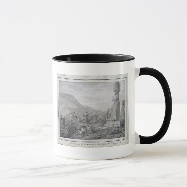 Caneca Insulares & monumentos da Ilha de Páscoa, 1786 (Direita)