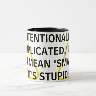 CANECA INTENCIONALMENTE "COMPLICADO", NÃO SIGNIFICA "INTE