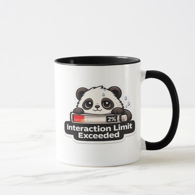 Caneca Interaction Limit Exceeded Panda Design (Direita)