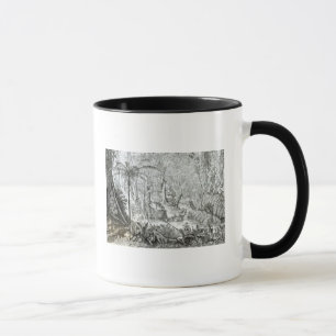 Caneca Interior de uma floresta primitiva nos Amazons