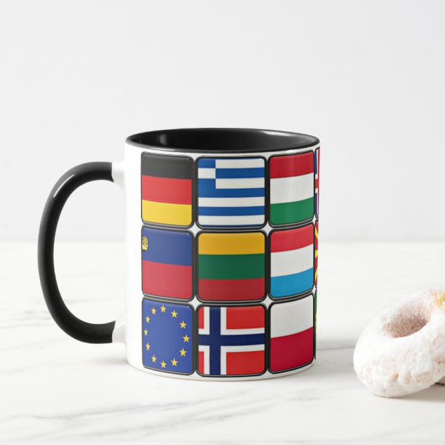 Caneca International Flag Collection, world flags, (Com Donut)