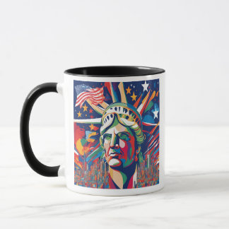 Caneca Interpretação artística dos Estados Unidos