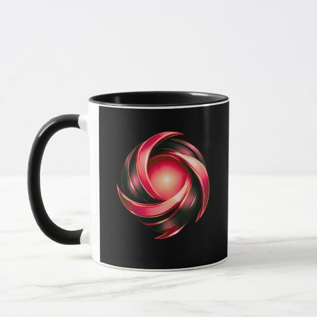 Caneca Interwoven Arc Emblem  | Modern Luxury Abstract (Esquerda)