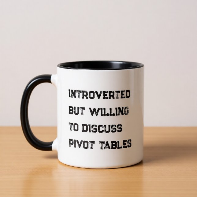 Caneca Introverted Accountant Funny Quote Coffee Mug (Criador carregado)