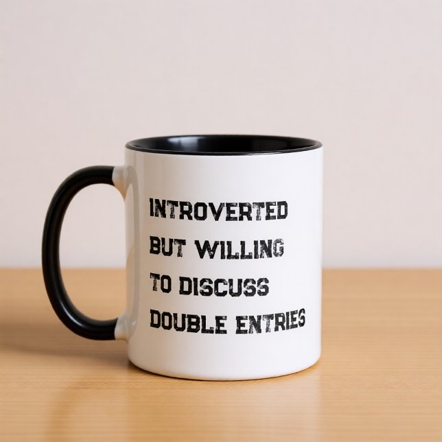 Caneca Introverted Accountant Funny Quote Coffee Mug (Criador carregado)