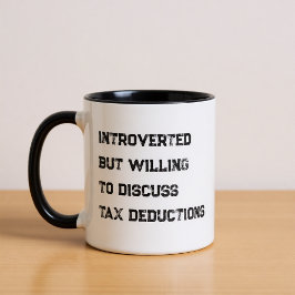 Caneca Introverted Accountant Funny Quote Coffee Mug