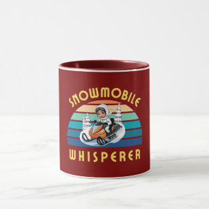 Caneca inverno de moça de neve