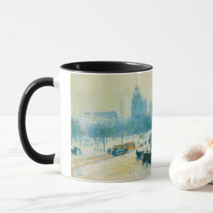 Caneca Inverno na Union Square por Frederick Childe Hassa