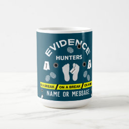 Caneca investigadora de criminalística científica 