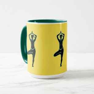 Caneca Ioga Verde Amarelo