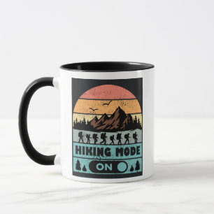 Caneca Ir Caminhando Montanha Caminhando Lá Fora Trekking