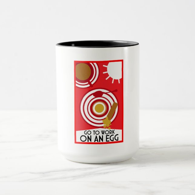 Caneca Ir Trabalhar Em Uma Arte De Parede De Ovos (Centro)
