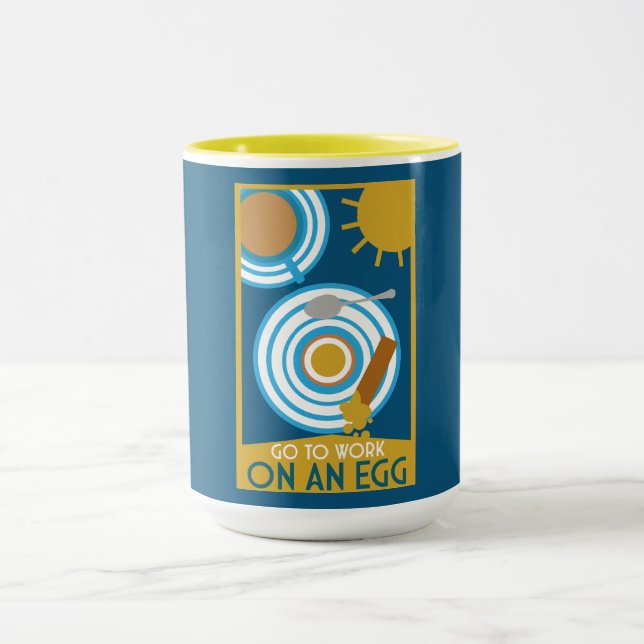 Caneca Ir Trabalhar Em Uma Arte De Parede De Ovos (Centro)