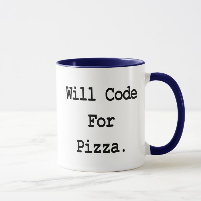 Caneca irá codificar para pizza (Direita)