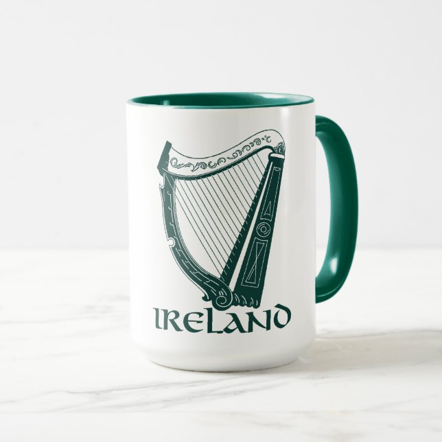 Caneca Ireland Harp Design, Irish Harp (Frente Esquerda)