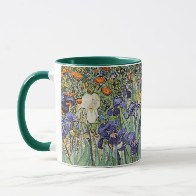 Caneca Íris de Van Gogh Pintura Impressionista (Esquerda)