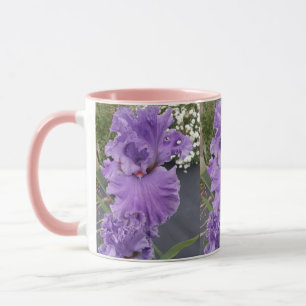 Caneca Iris Irrissa Lavanda Floral Púrpura