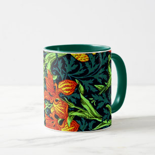 Caneca Íris, lindo padrão floral de William Morris