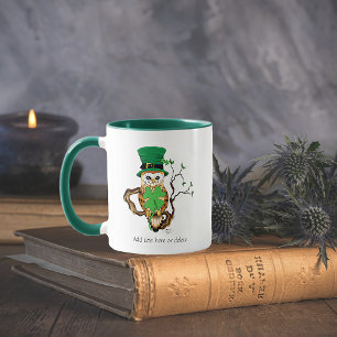 Caneca Irish Clovers Owl Green
